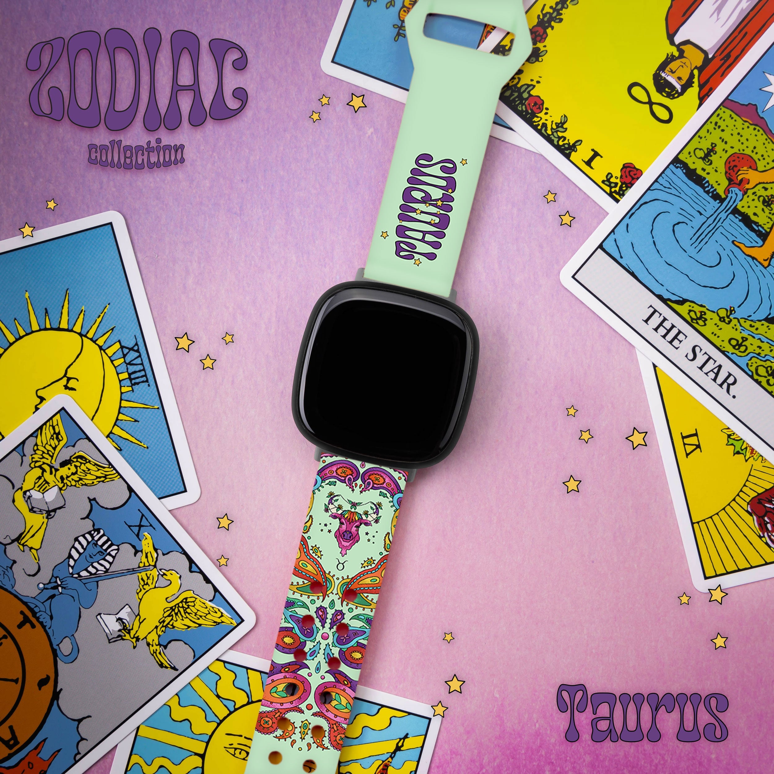 Zodiac Collection Printed Watch Band for Fitbit Versa 3 & Sense 1