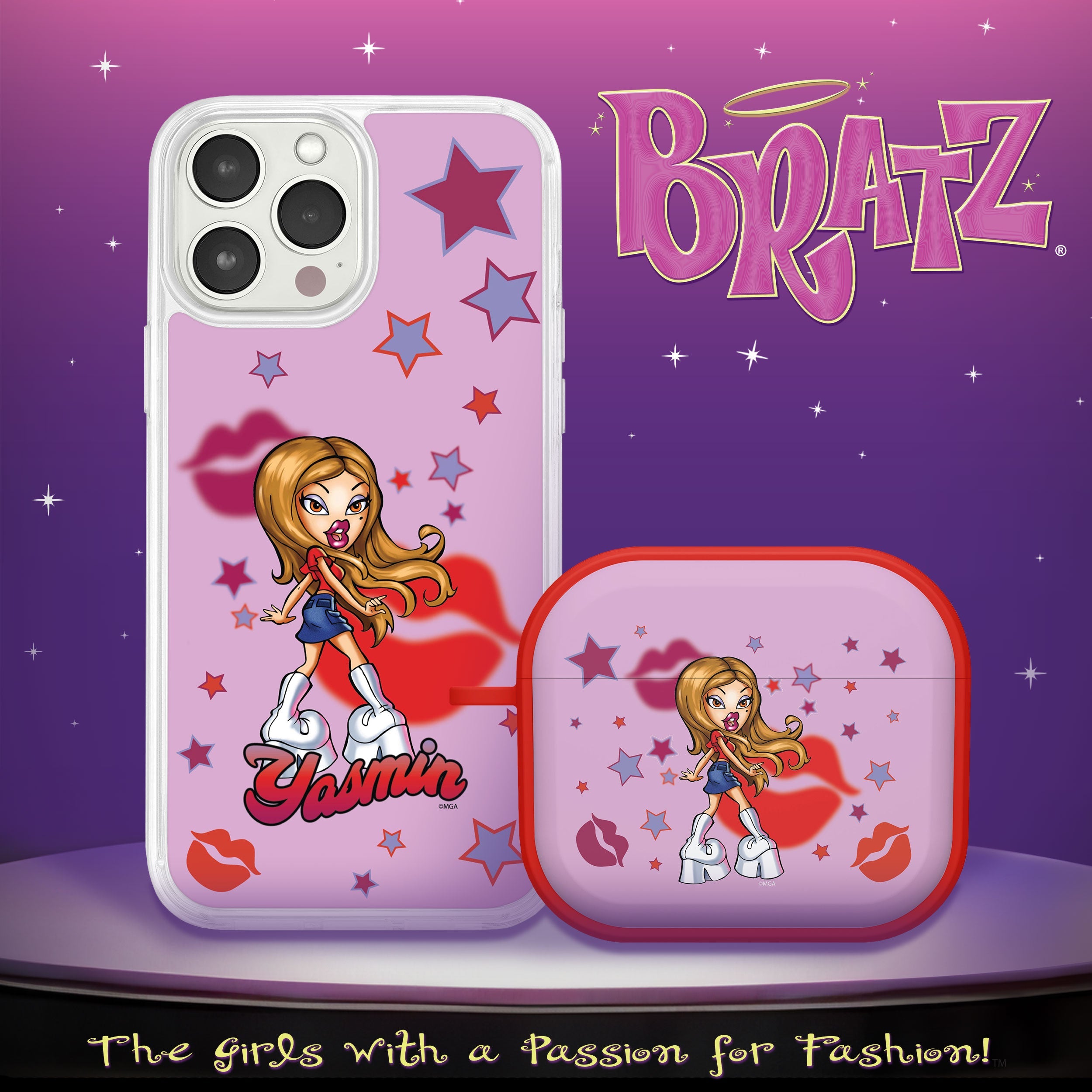 Bratz® Passion For Fashion HD Apple iPhone 13 Mag-Safe Phone Case and AirPods Gen 3 Combo Package