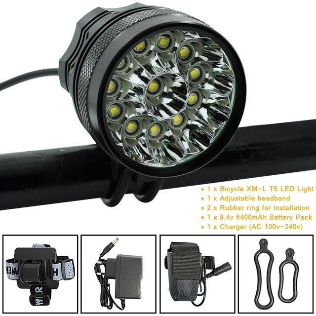2-in-1 LED Bike Headlight High-Lumens Cycling Front Light