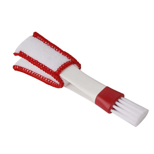 2-in-1 Car Air Vent Cleaning Tool with Microfiber Brush