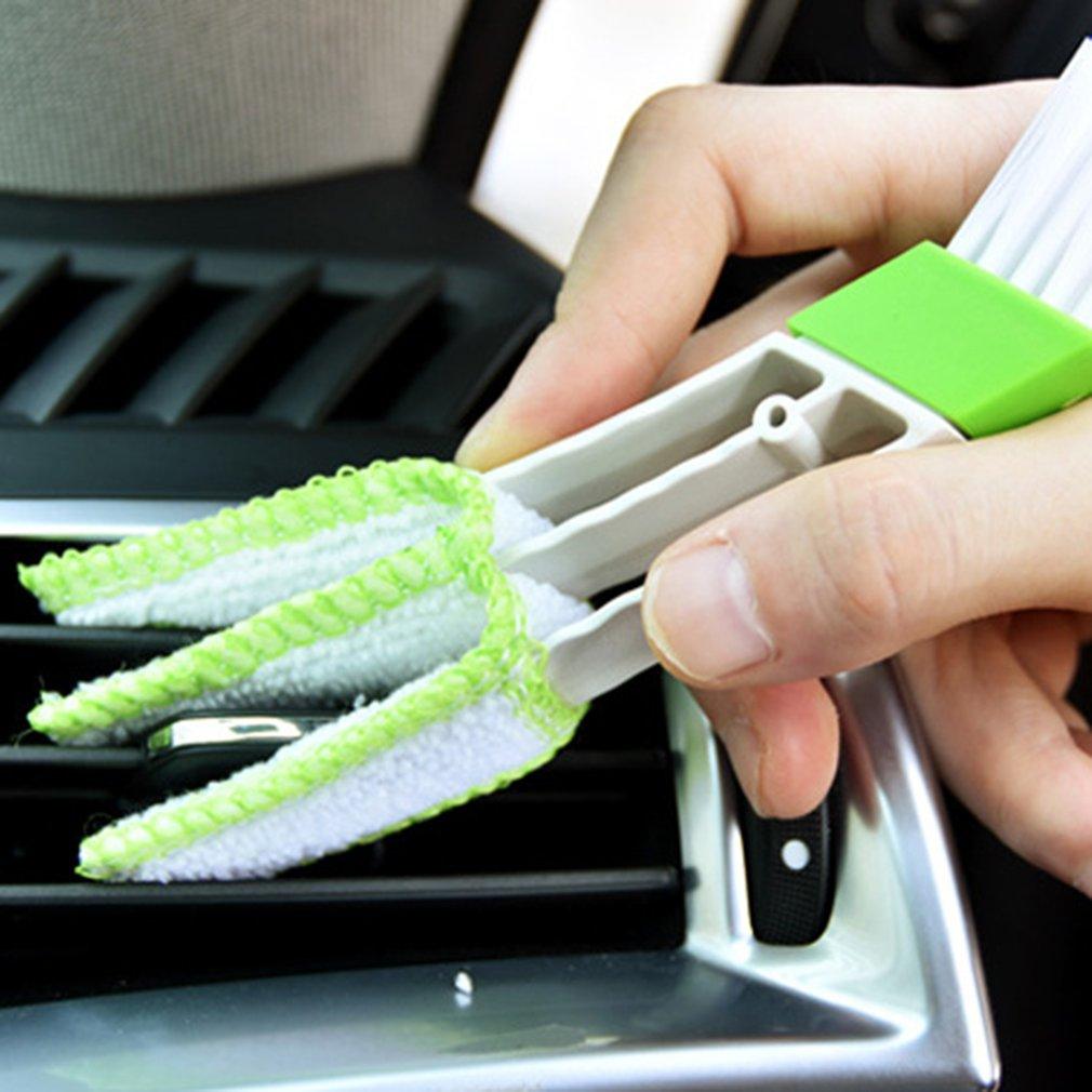 2-in-1 Car Air Vent Cleaning Tool with Microfiber Brush