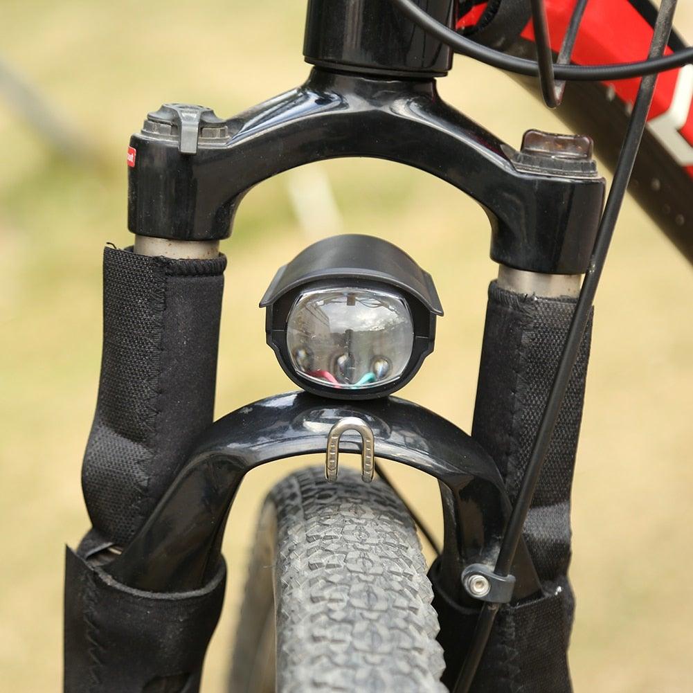 2-in-1 Waterproof LED Electric Bike Front Light with Built-in Horn