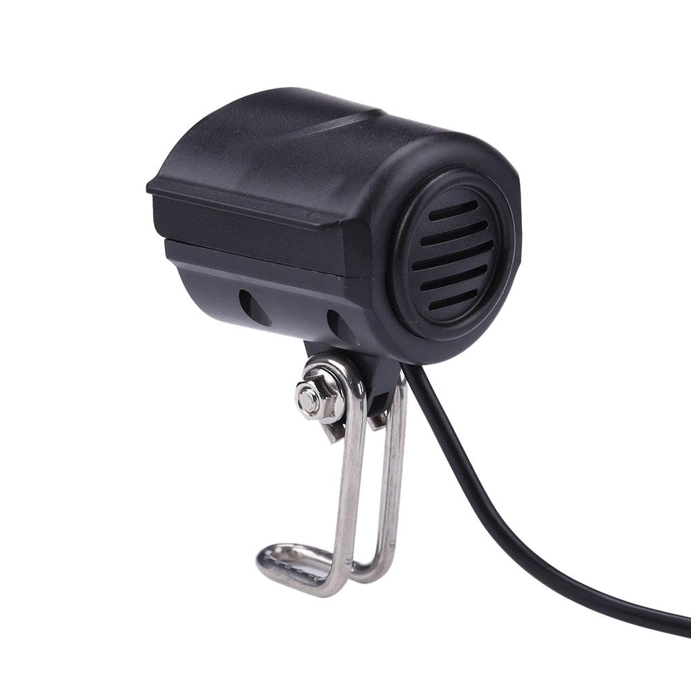 2-in-1 Waterproof LED Electric Bike Front Light with Built-in Horn