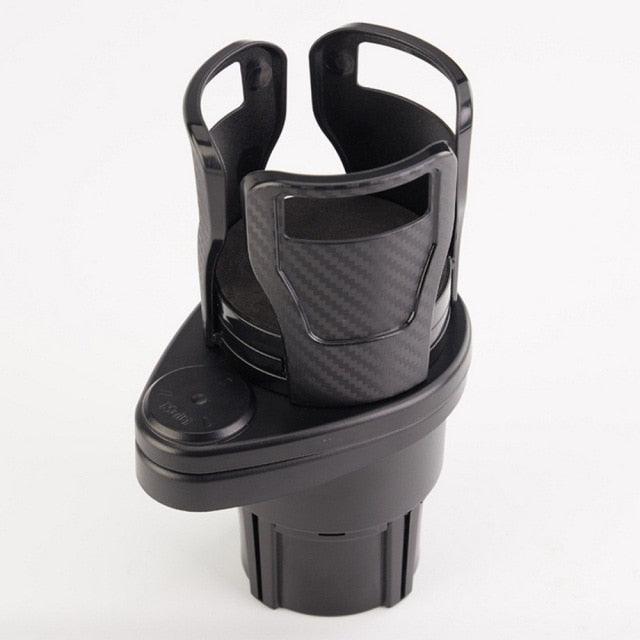 2-in-1 Car Cup Holder Extender, 360° Adjustable Dual Drink Mount