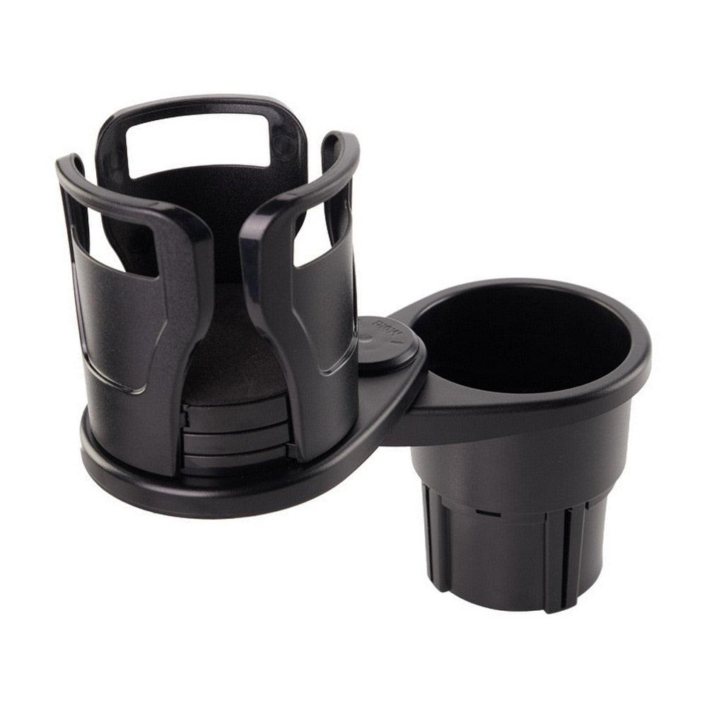 2-in-1 Car Cup Holder Extender, 360° Adjustable Dual Drink Mount