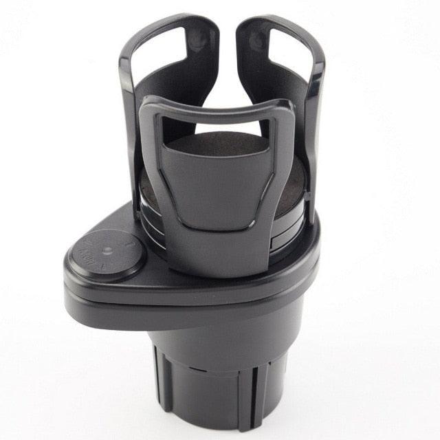2-in-1 Car Cup Holder Extender, 360° Adjustable Dual Drink Mount