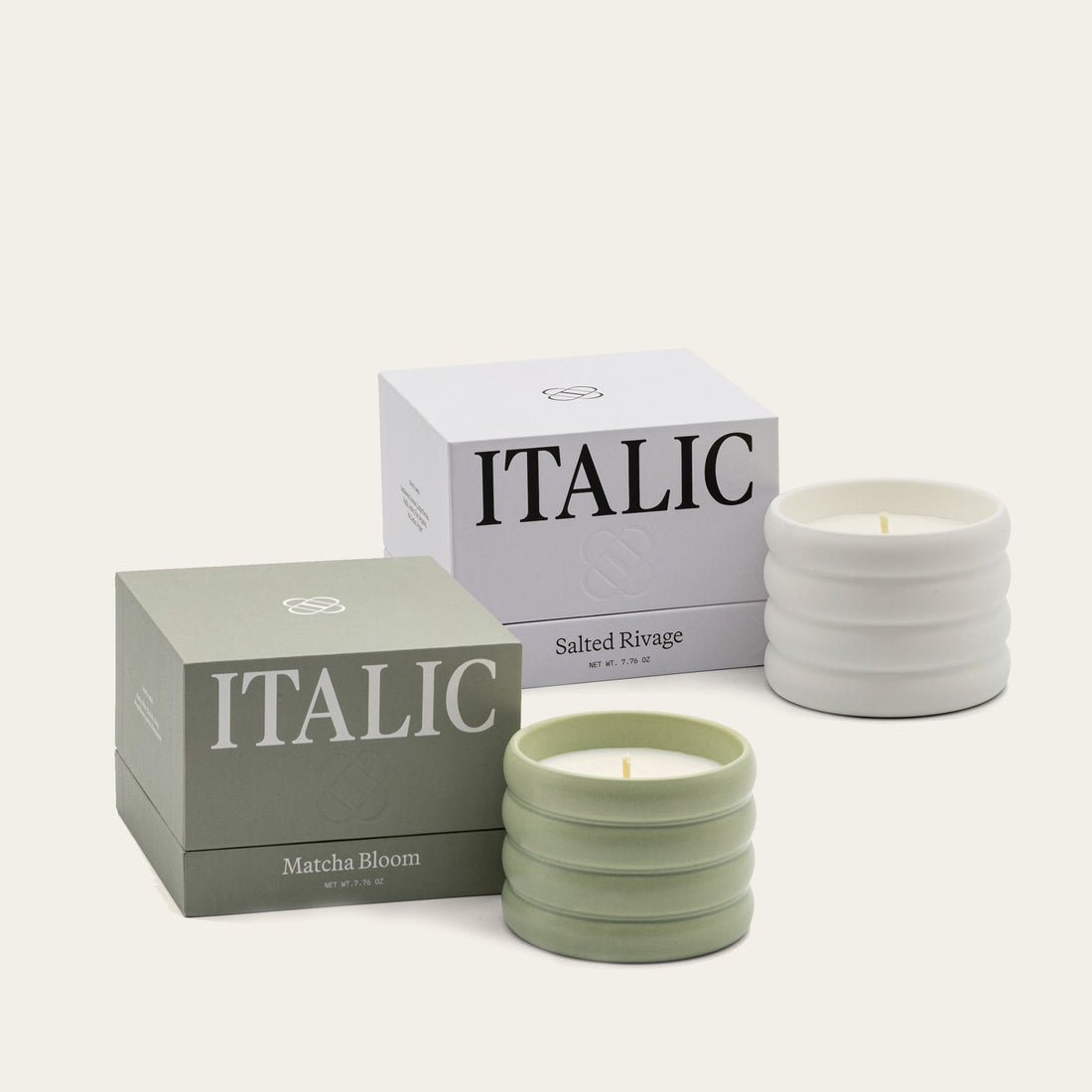 Ribbed Ceramic Soy Wax Candle in Pastel Colors - Image 32