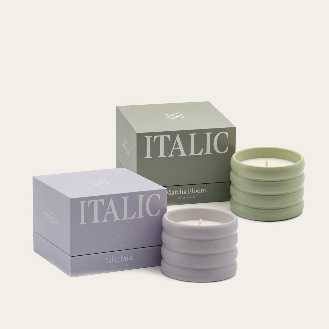 Ribbed Ceramic Soy Wax Candle in Pastel Colors - Image 18