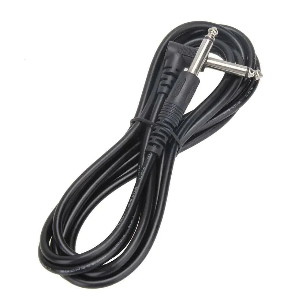 2 PACK 10FT Electric Patch Cord Guitar Amplifier Amp Cable Right Angle 90 Degree