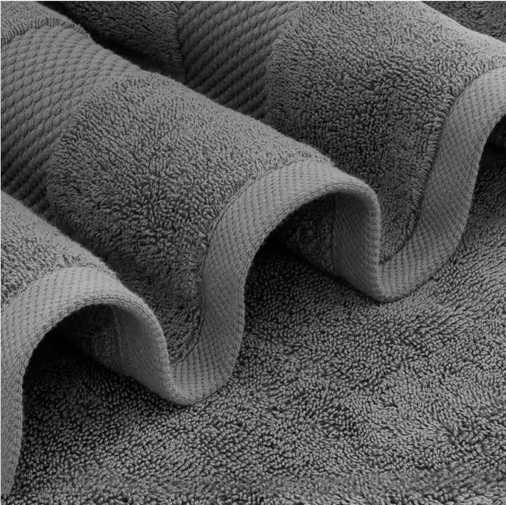 2 Pack Luxury Soft Bath Sheet Towels 650 GSM Extra Large 35x70 inch Grey Color