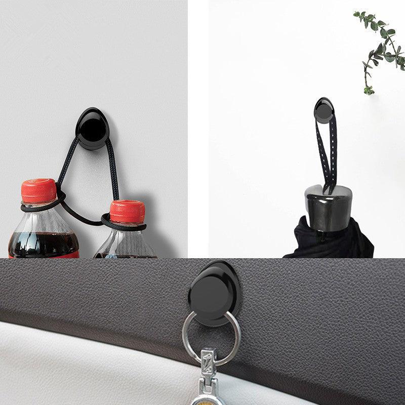 2 Pcs Cartoon Car Dashboard Hooks Mini Adhesive Organizer Hangers