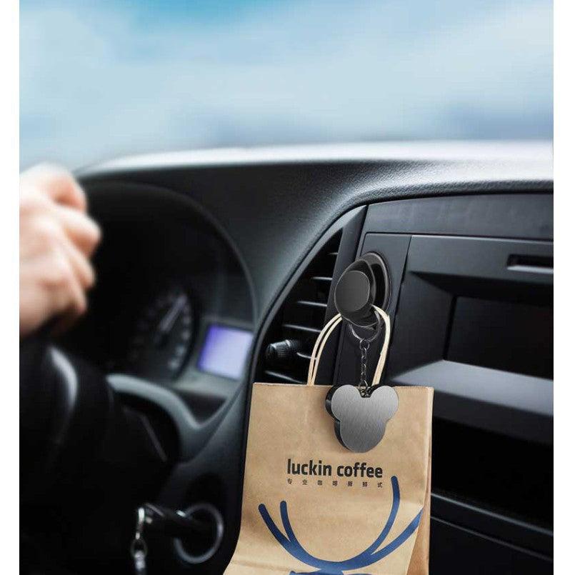 2 Pcs Cartoon Car Dashboard Hooks Mini Adhesive Organizer Hangers