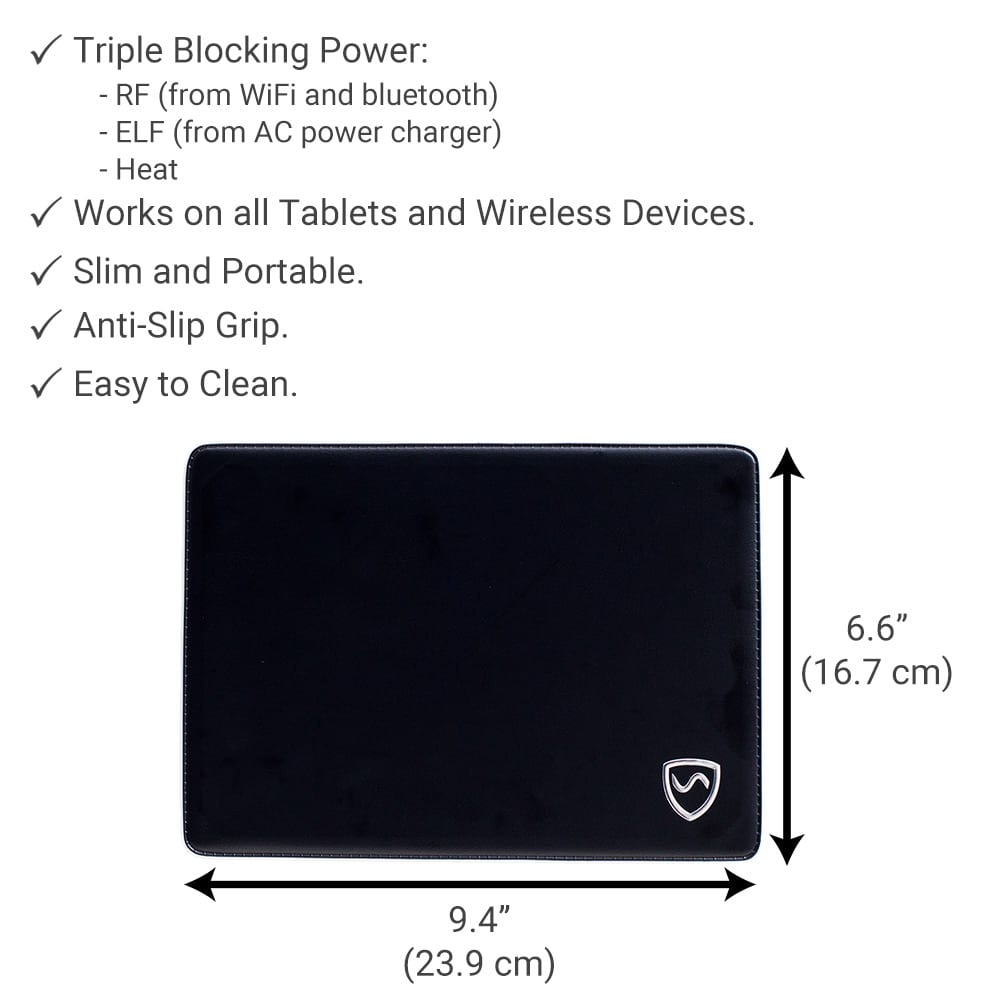 Black EMF Protection Tablet Pad with SaferBody Platinum Steel - Image 9
