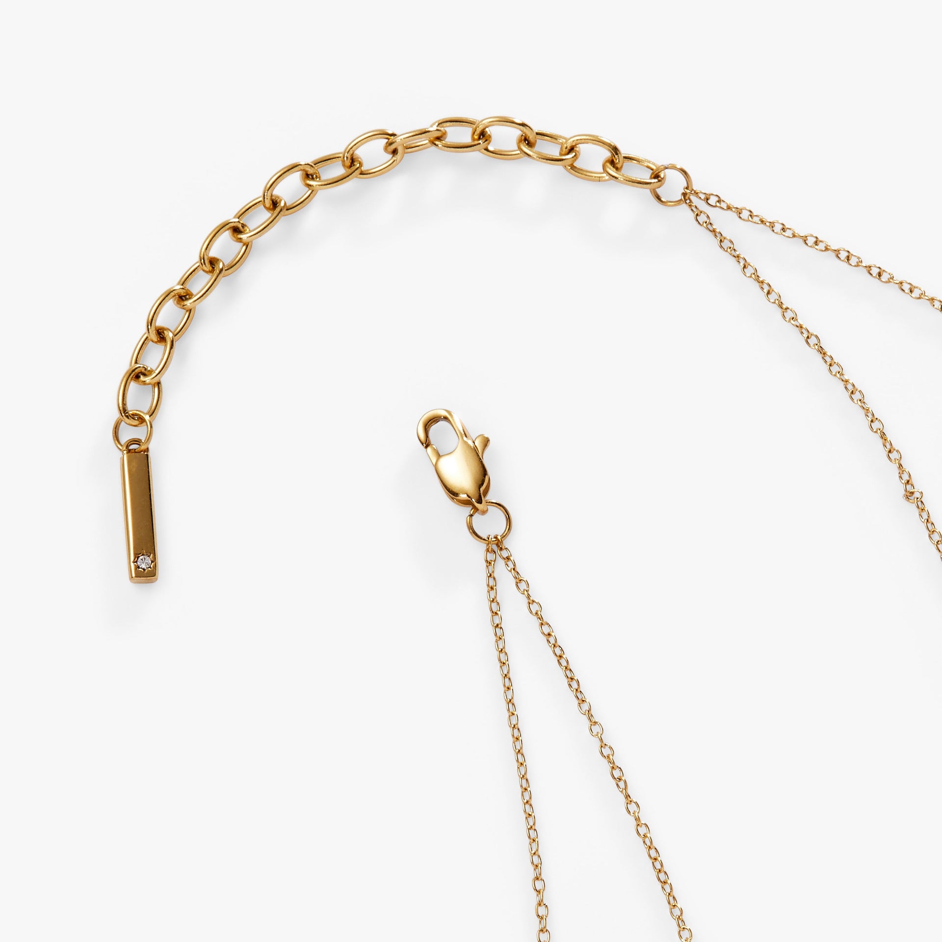 Double-Layer Crystal Statement Necklace with Adjustable Closure