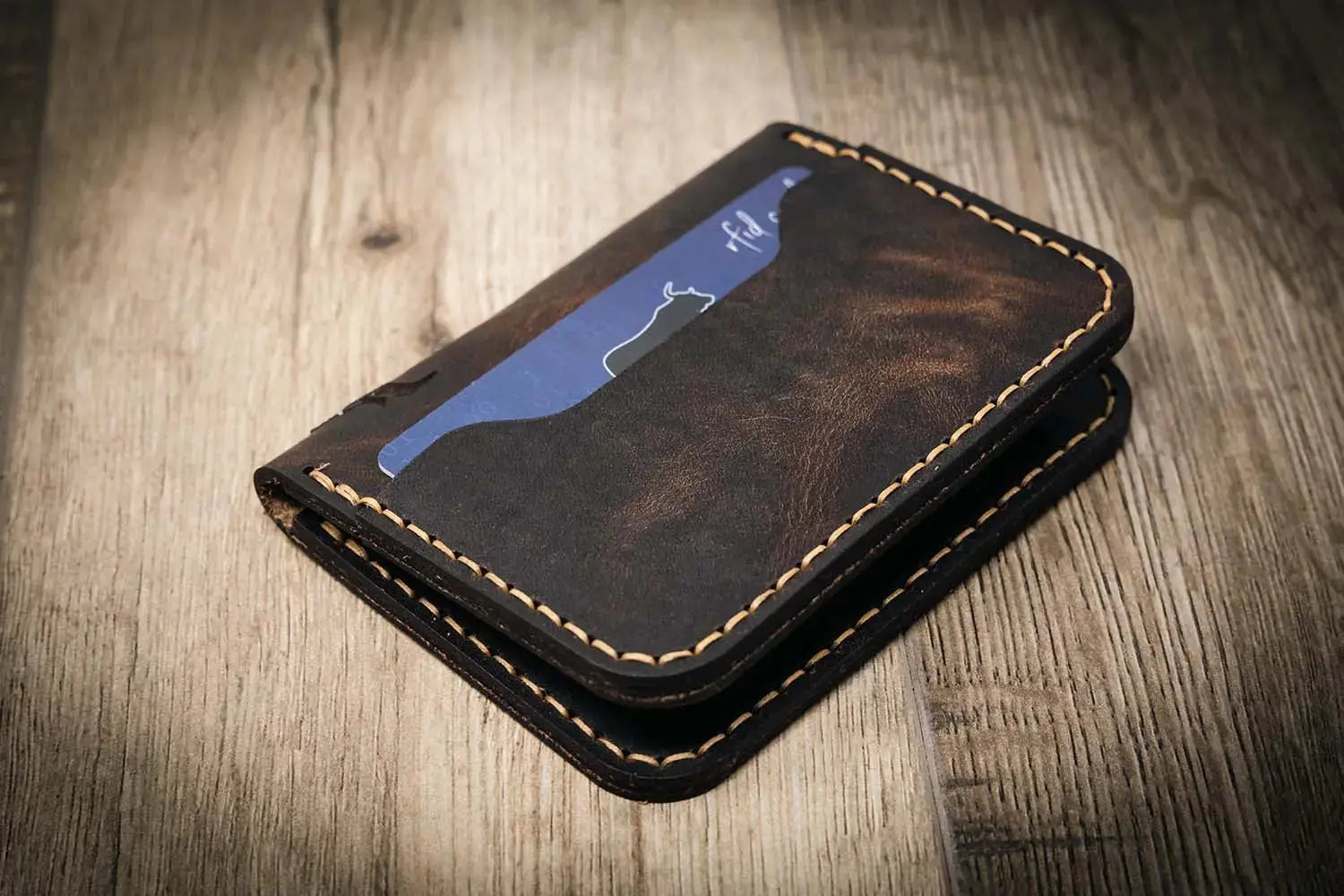 The Georgetown Minimalist Wallet in Walnut Brown