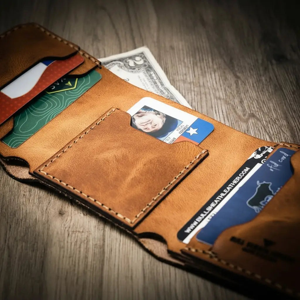 The Trinity Trifold Wallet - Saddle Tan