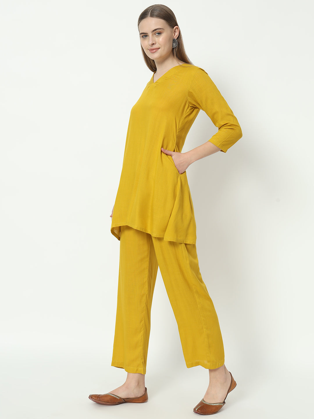 Mustard Yellow Pure Cotton Co-Ord Set