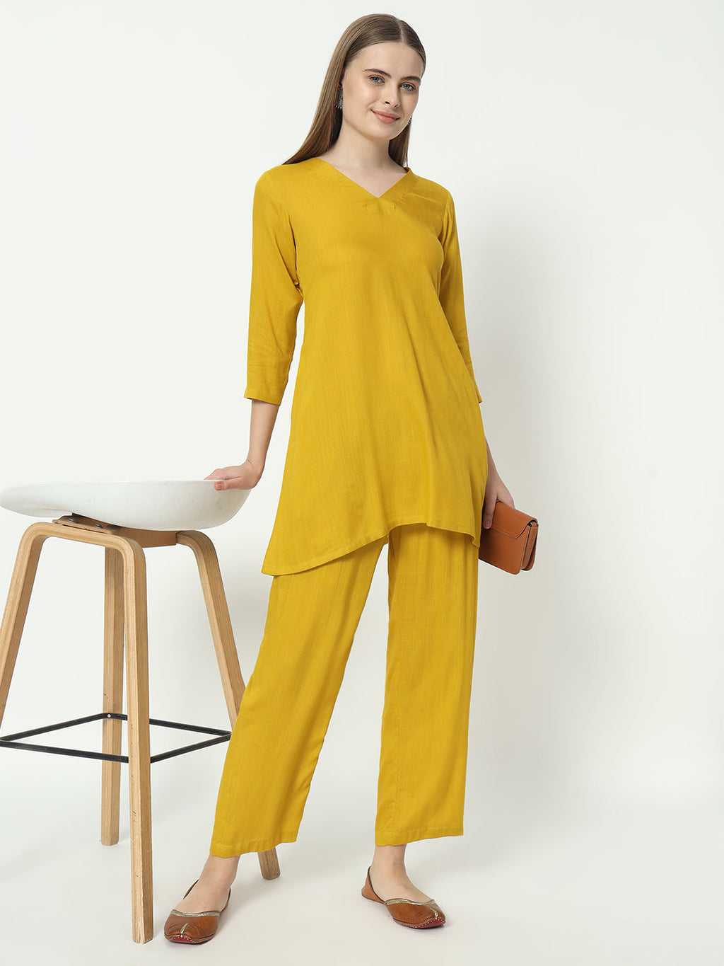 Mustard Yellow Pure Cotton Co-Ord Set