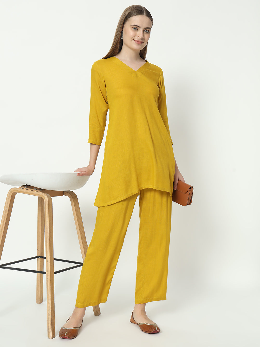 Mustard Yellow Pure Cotton Co-Ord Set