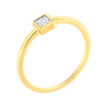 14K Yellow Gold Plated .925 Sterling Silver 1/20 cttw Miracle Set Diamond Promise Ring (J-K Color, I1-I2 Clarity) - Size 6