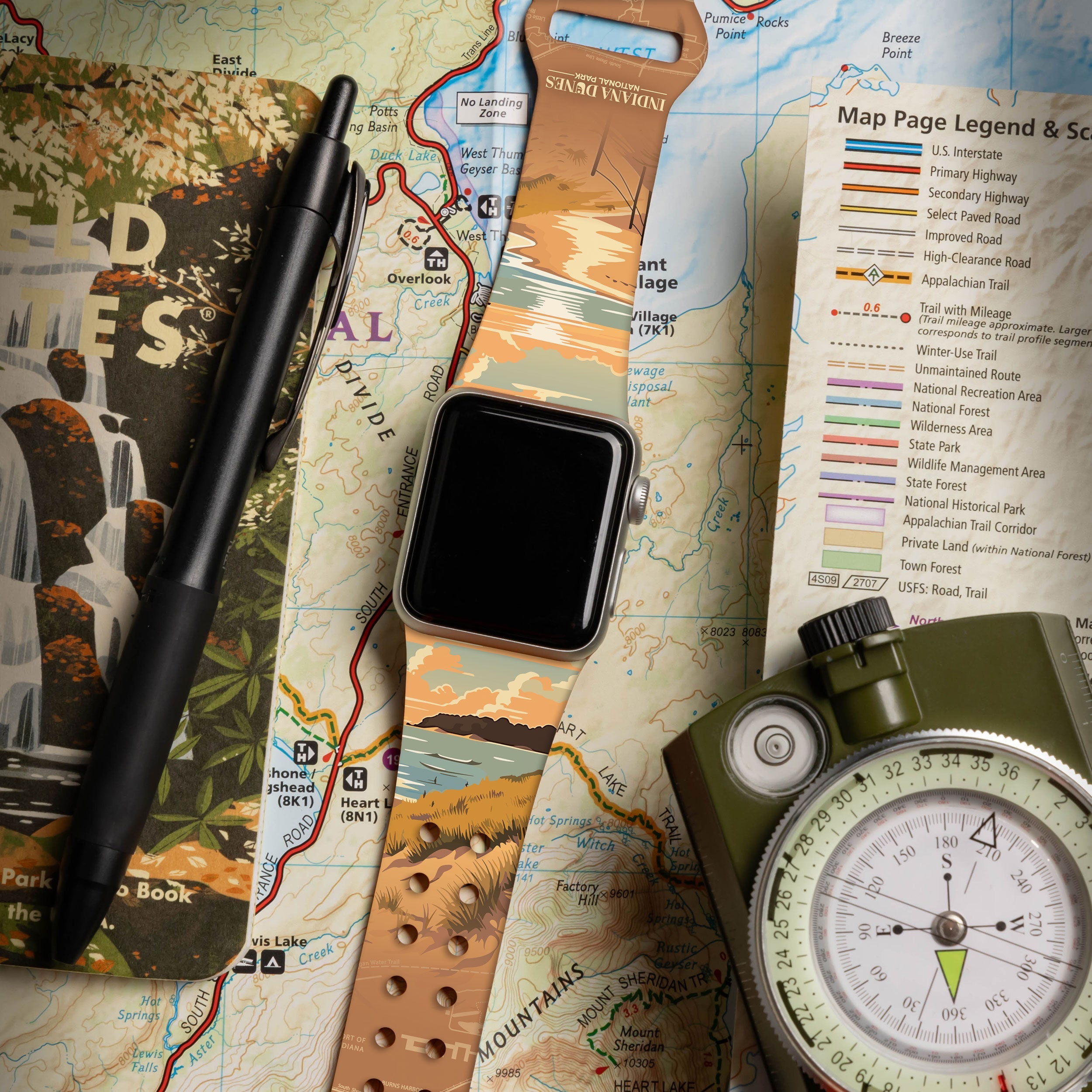 National Parks Indiana Dunes HD Apple Watch Band