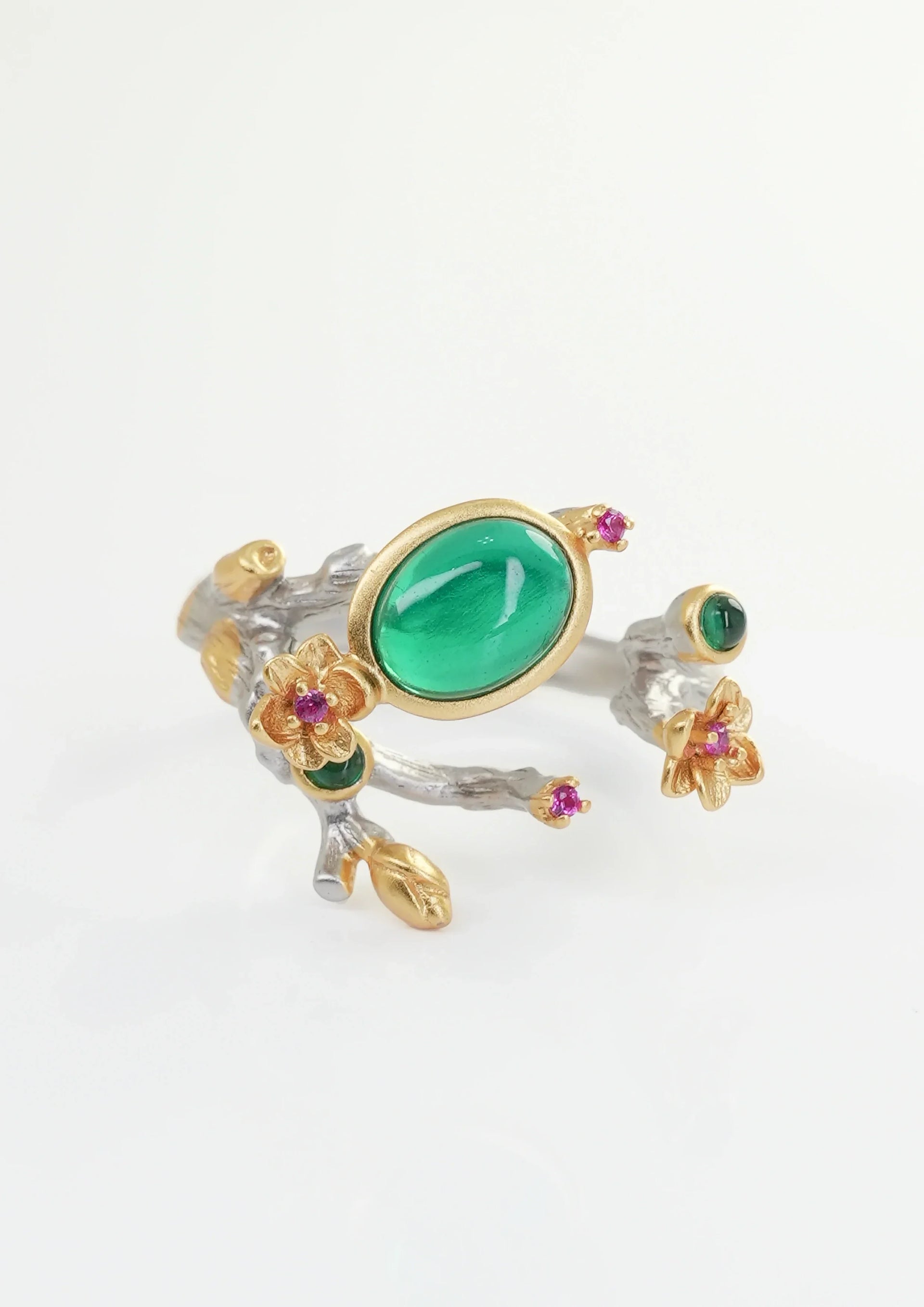Exquisite Emerald Ring - Enchanted Branch