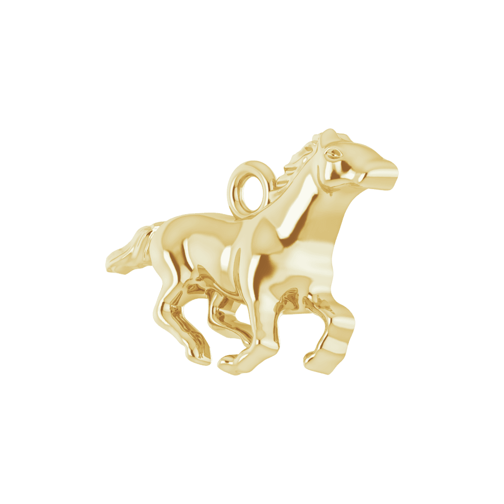 Élan Équestre 14K Yellow Gold Horse Dangle
