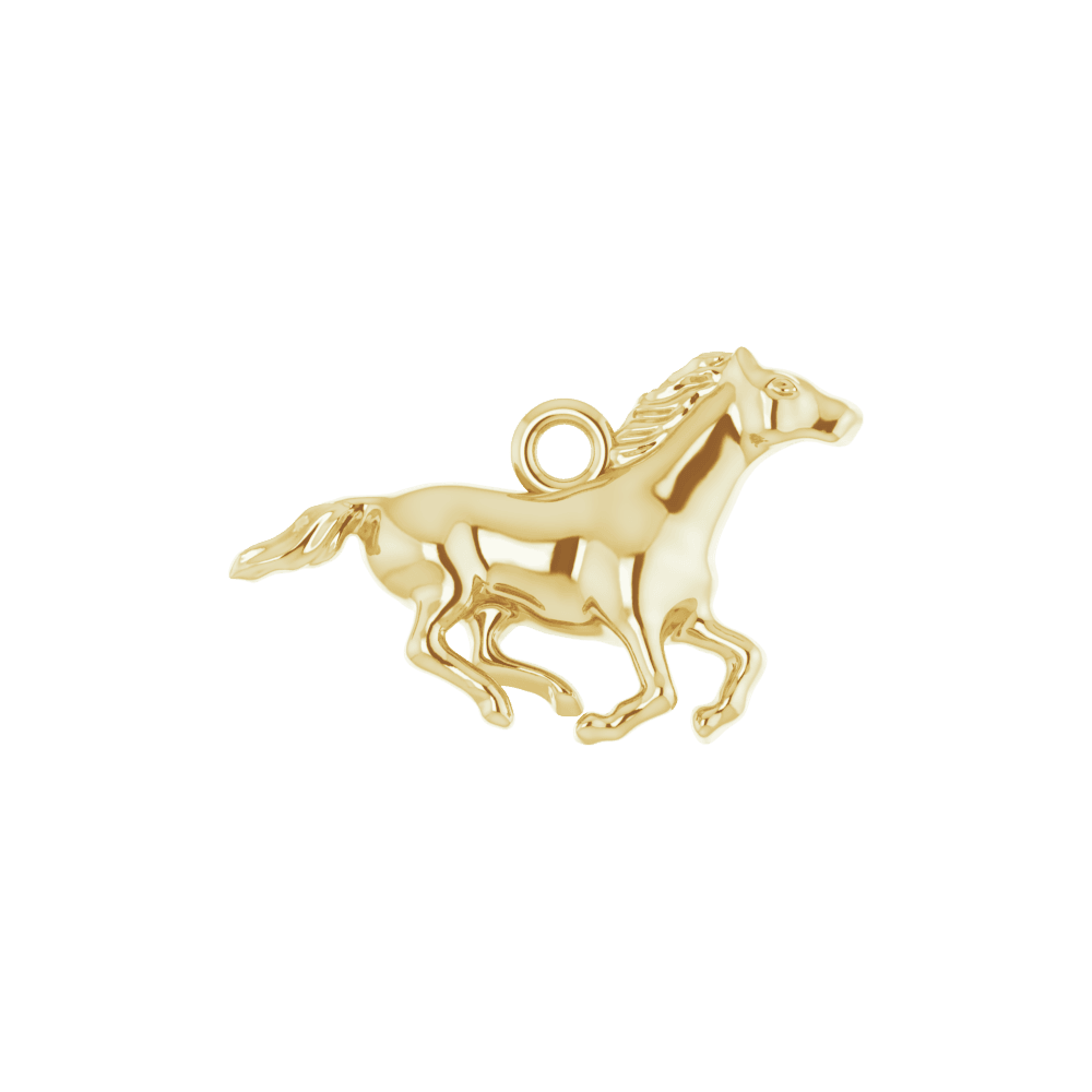 Élan Équestre 14K Yellow Gold Horse Dangle