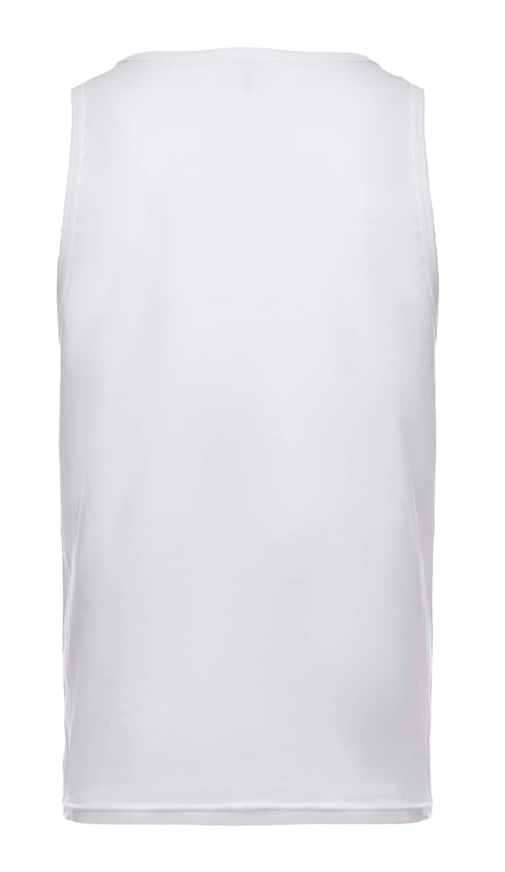 Classic White Men's Tank Top - Soft Ring-Spun Cotton Blend - Image 3