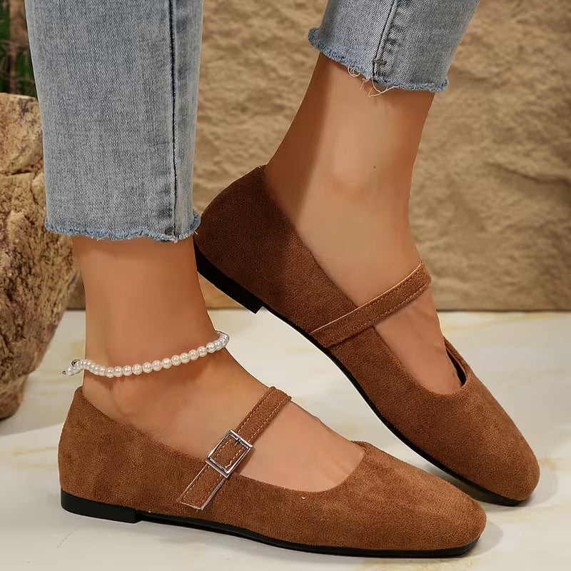 Women's Flat Vintage Mary Jane Pumps Minimalist Style