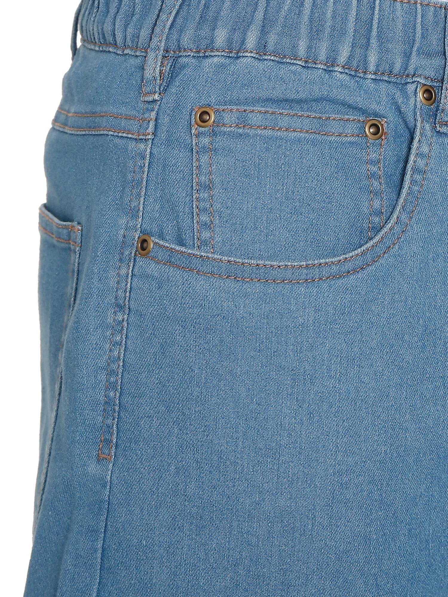 Men's Pull-On Elastic Waist Denim and Twill Pants - Relaxed Fit