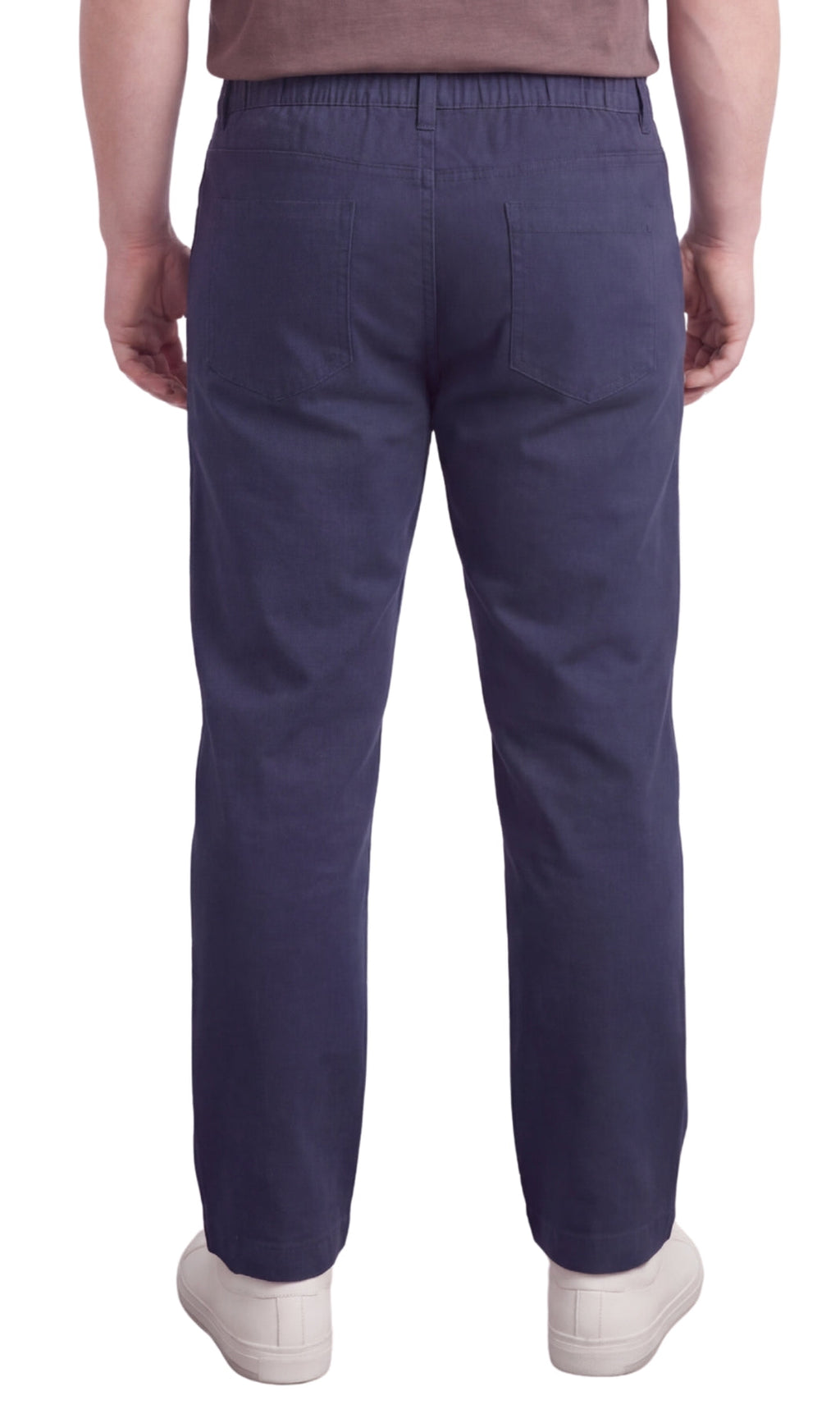 Men's Pull-On Elastic Waist Denim and Twill Pants - Relaxed Fit