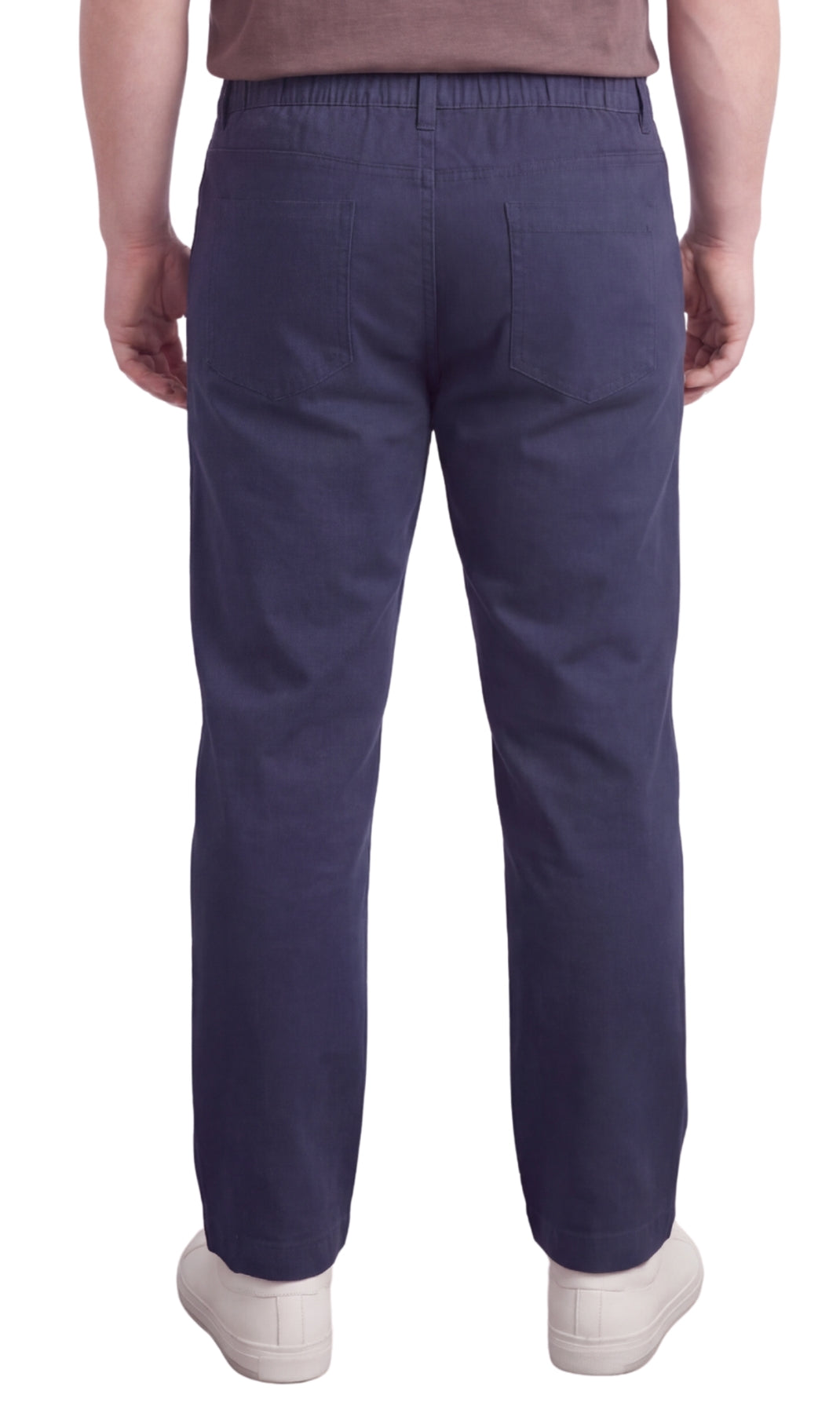 Men's Pull-On Elastic Waist Denim and Twill Pants - Relaxed Fit