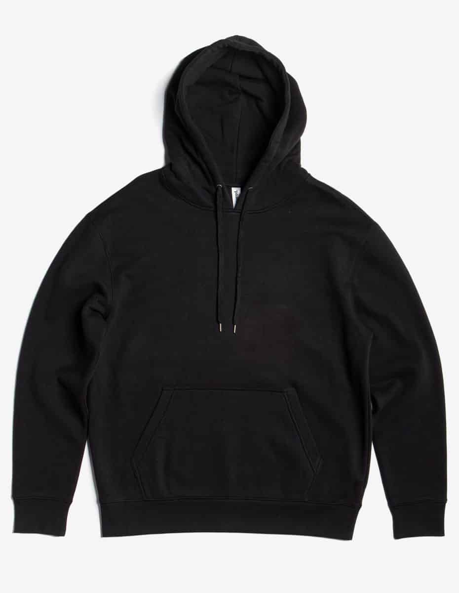 Heavyweight Pullover Hoodie Black Premium Cotton Blend Hood - Image 5