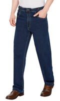 Men's Flex Waist Hidden Stretch Denim Jeans - Dark Blue Pull-On