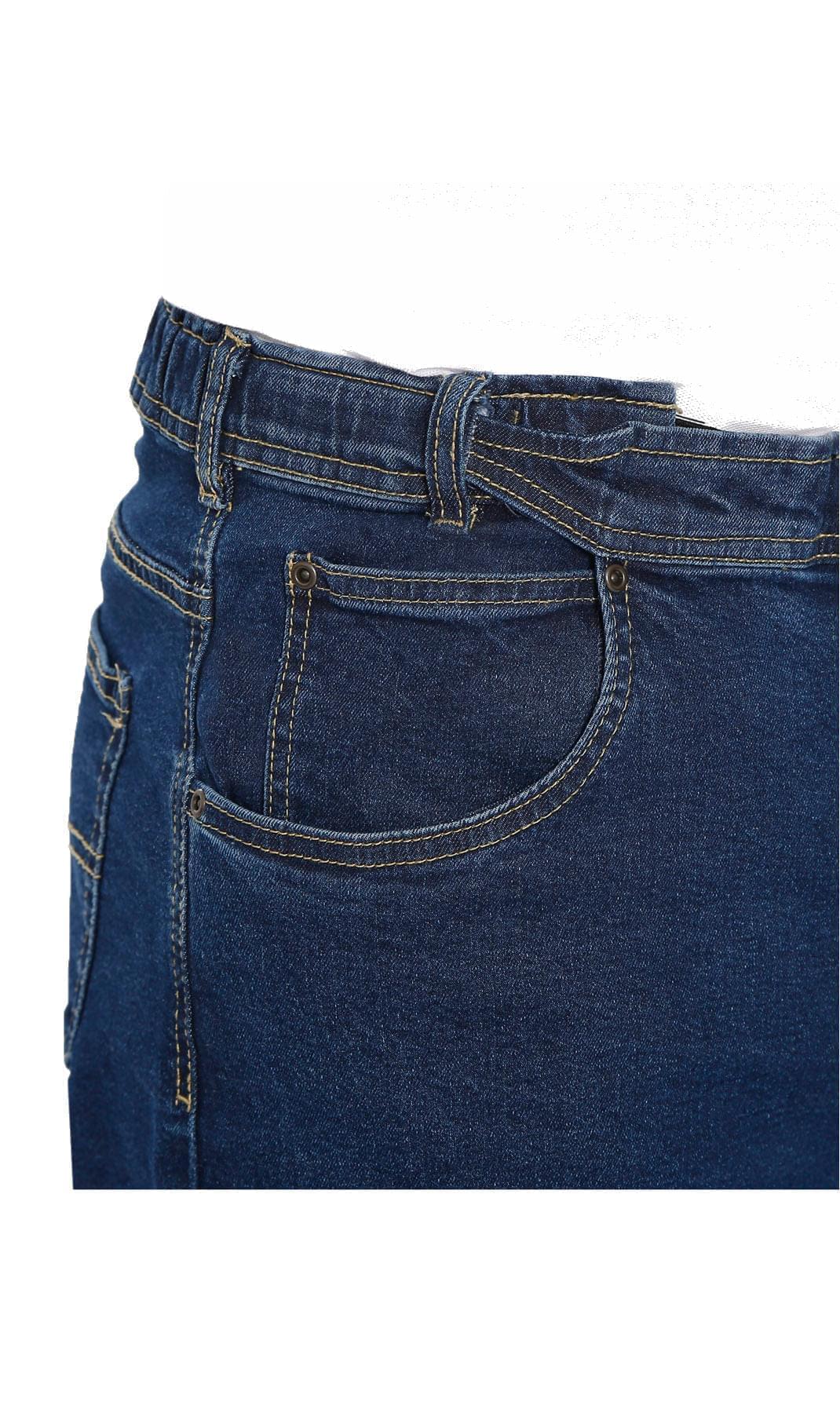 Men's Flex Waist Hidden Stretch Denim Jeans - Dark Blue Pull-On