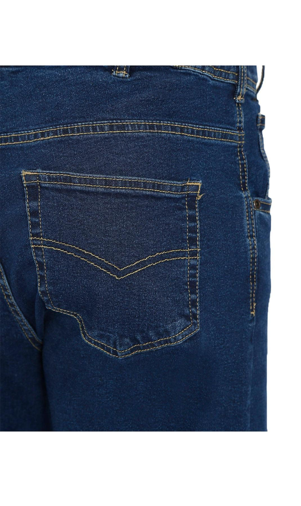 Men's Flex Waist Hidden Stretch Denim Jeans - Dark Blue Pull-On