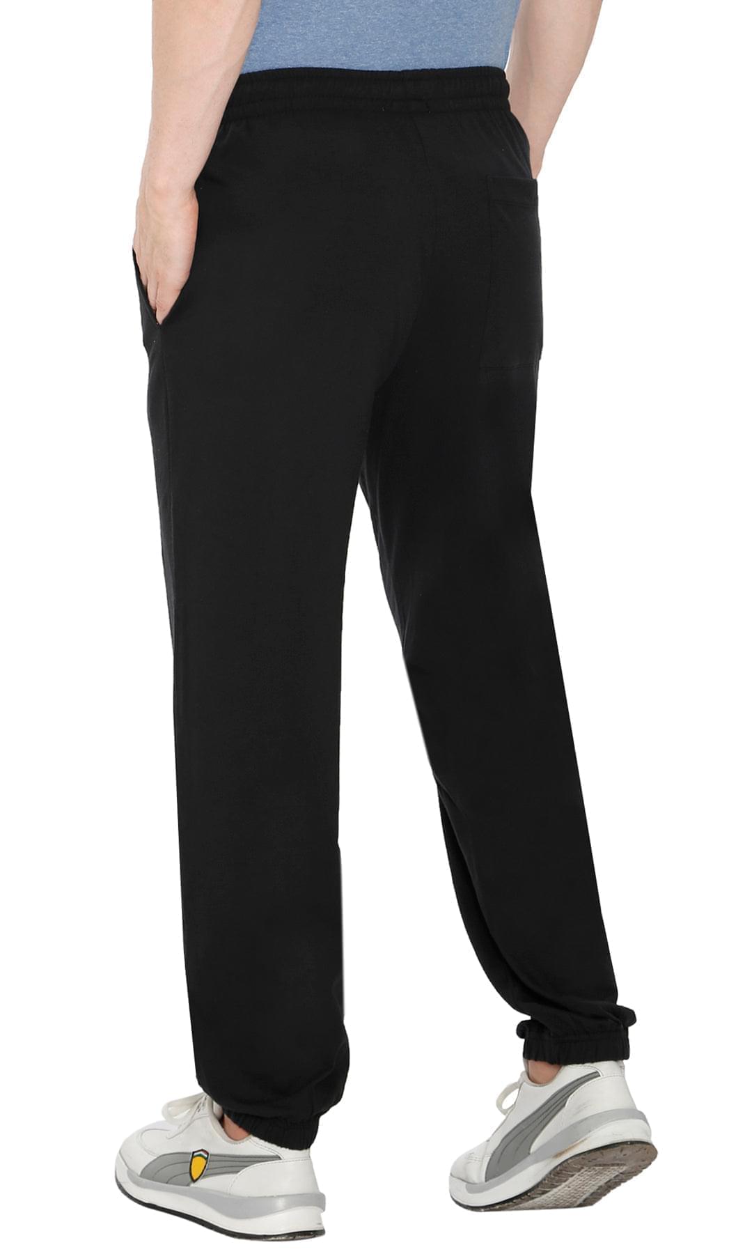 Men's Pull-On Elastic Waist Knit Pants - Relaxed Fit Lounge Trousers