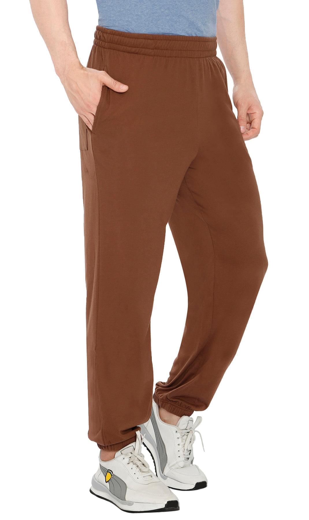 Men's Pull-On Elastic Waist Knit Pants - Relaxed Fit Lounge Trousers