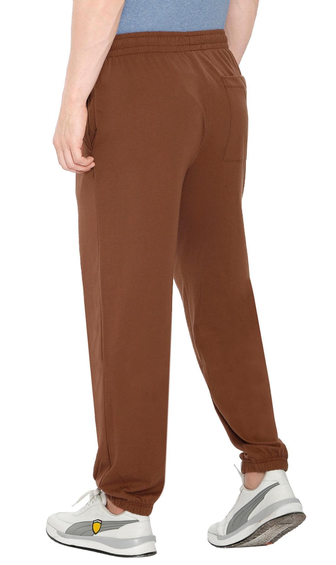 Men's Pull-On Elastic Waist Knit Pants - Relaxed Fit Lounge Trousers