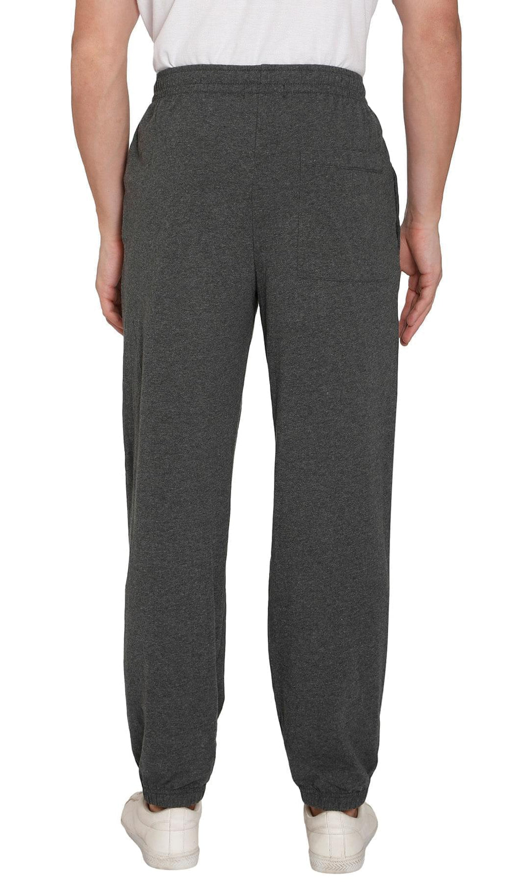 Men's Pull-On Elastic Waist Knit Pants - Relaxed Fit Lounge Trousers