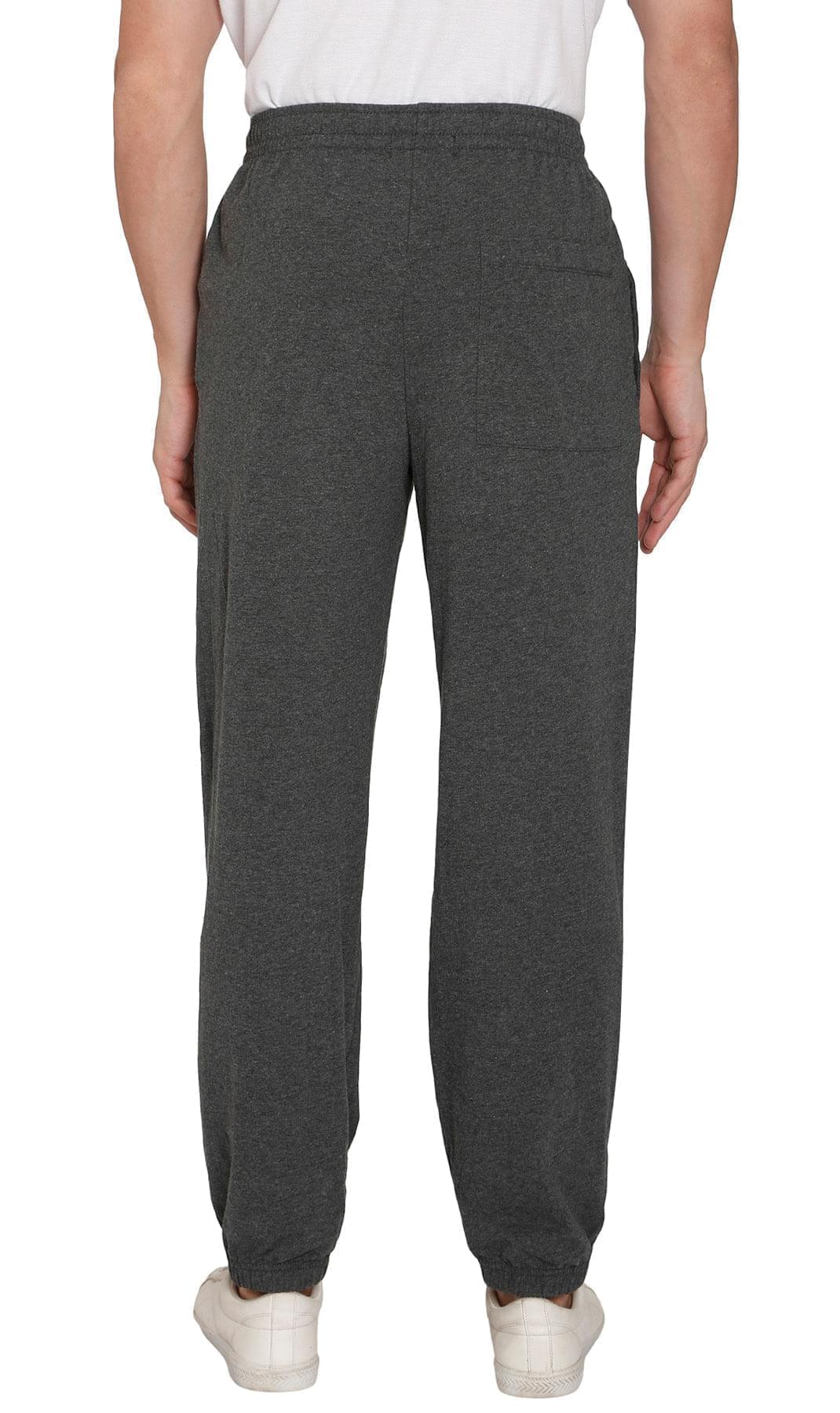 Men's Pull-On Elastic Waist Knit Pants - Relaxed Fit Lounge Trousers