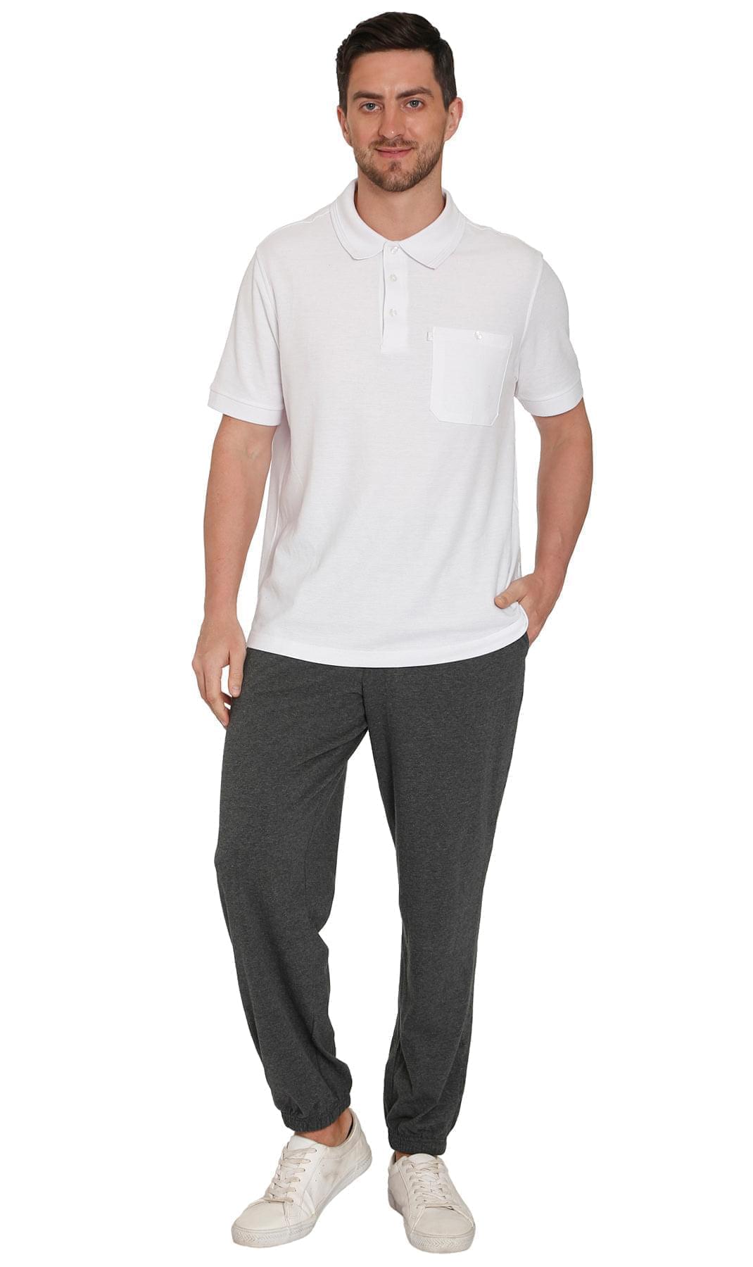 Men's Pull-On Elastic Waist Knit Pants - Relaxed Fit Lounge Trousers