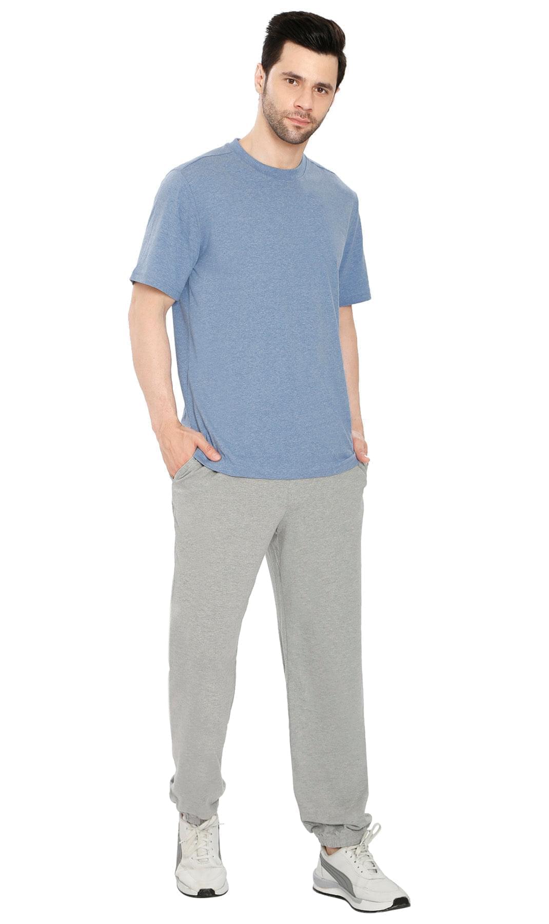 Men's Pull-On Elastic Waist Knit Pants - Relaxed Fit Lounge Trousers