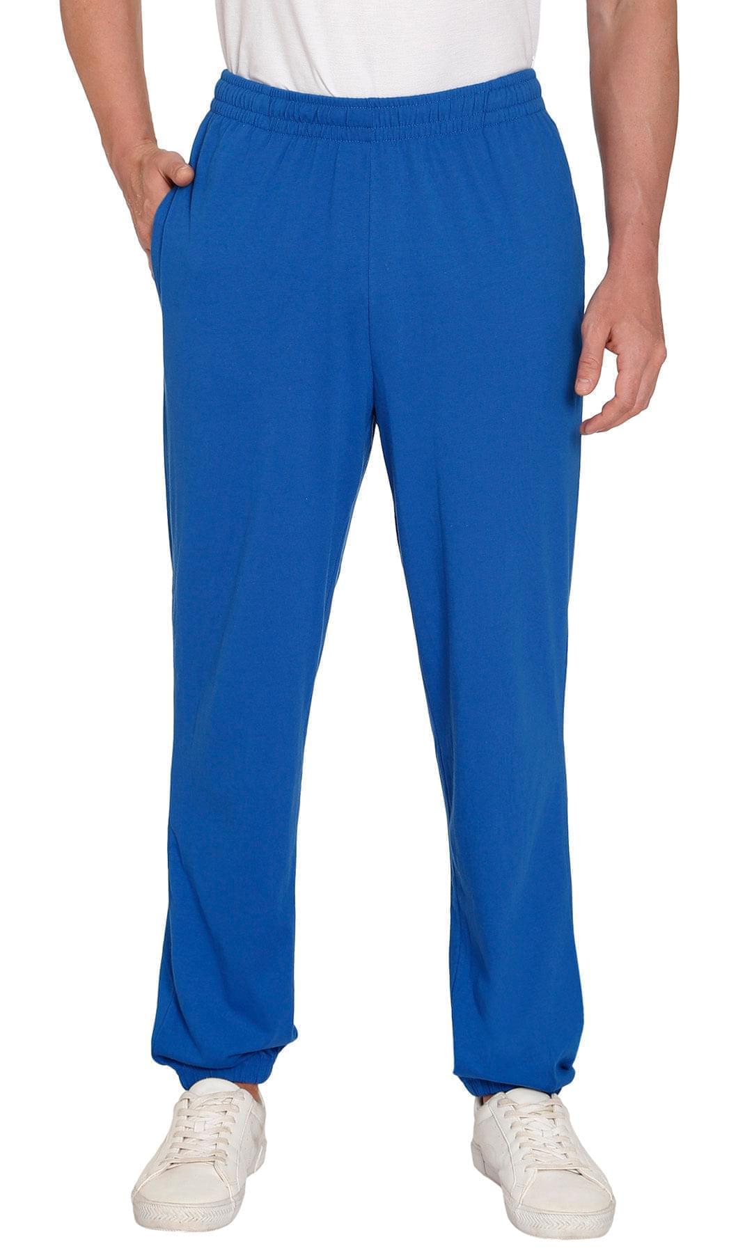 Men's Pull-On Elastic Waist Knit Pants - Relaxed Fit Lounge Trousers