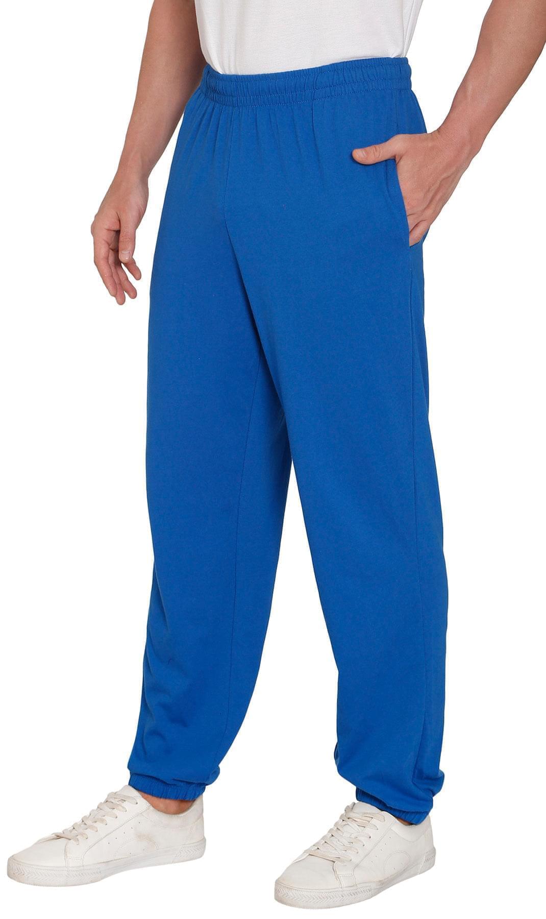 Men's Pull-On Elastic Waist Knit Pants - Relaxed Fit Lounge Trousers