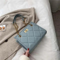 Trendy Geometric Quilted Leather Shoulder Bag for Women