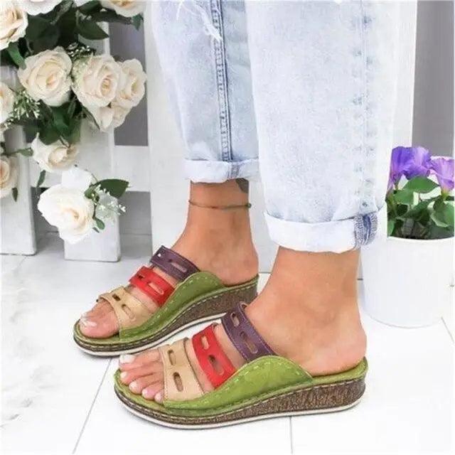 Women's Platform Wedge Sandals – Lightweight Non-Slip Summer Slides