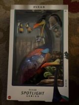 2021 SDCC Exclusive Pixar Spotlight Series Kevin figure in blue, orange, and white standing on a display surface.