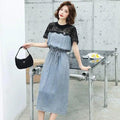 Denim Short Sleeve Summer Dress - Casual-Chic Party Outfit